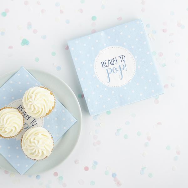 Servietter ready to pop, blå – 20 stk