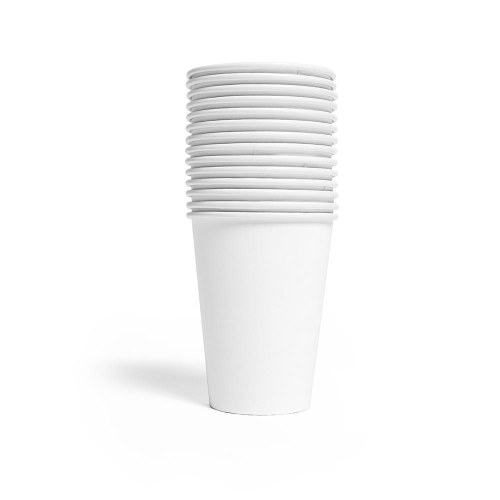 Pappkopper 210ml, Hvit - 14 stk