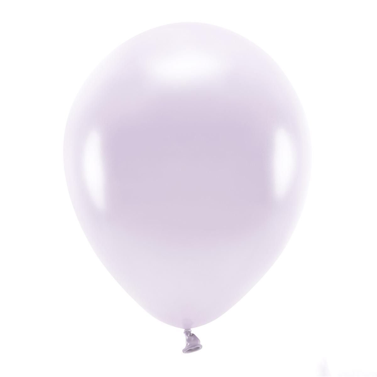 ECO Ballonger metallic lys lilla, 30 cm - 10 stk