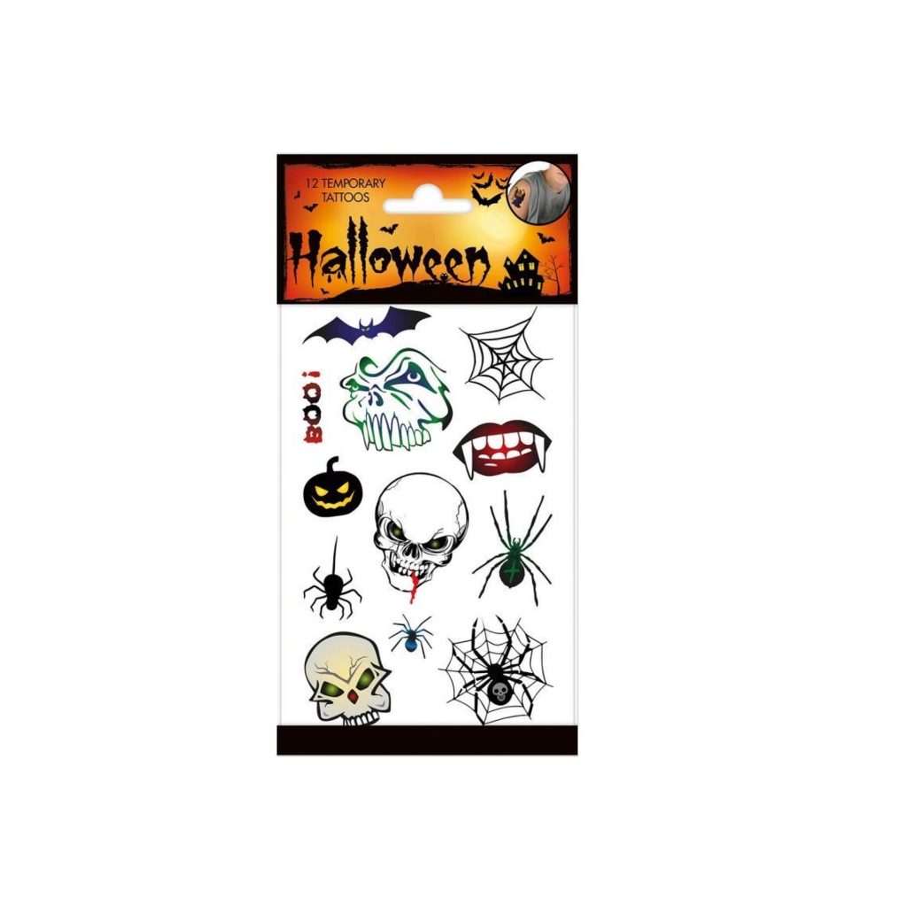 Midlertidige tatoveringer, litt skummel halloween - 12 stk