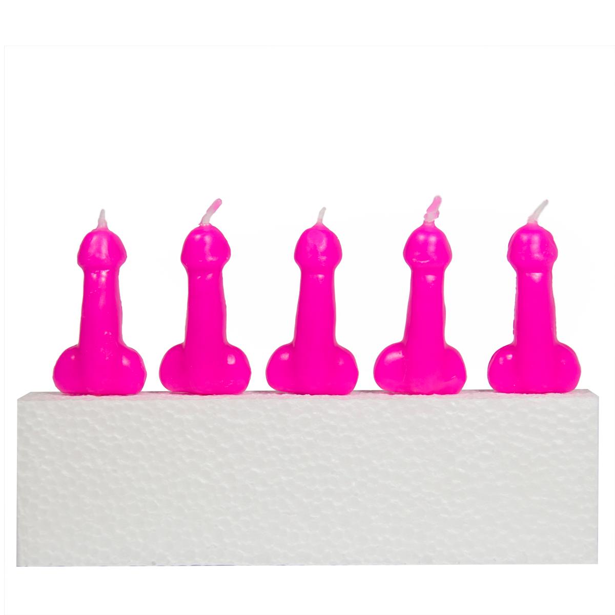 Kakelys rosa penis - 5 stk