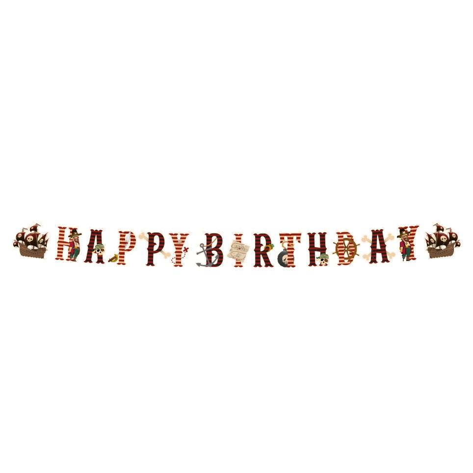 Bokstavbanner, happy birthday - Pirater