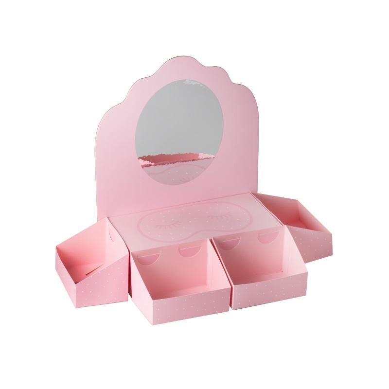 Snacksstasjon med speil - Rosa