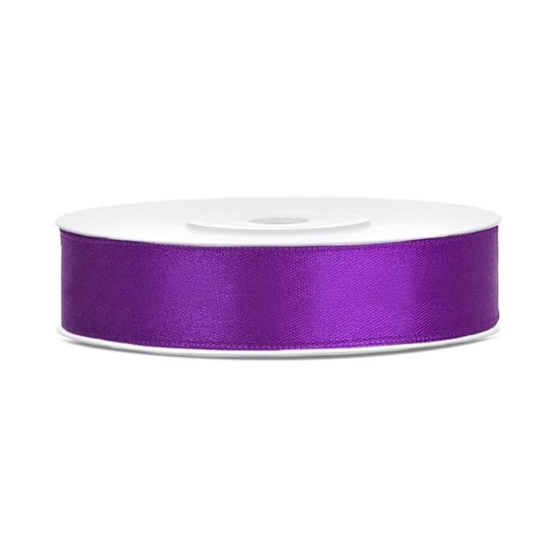 Silkebånd 12mm, mørk lilla – 25 m