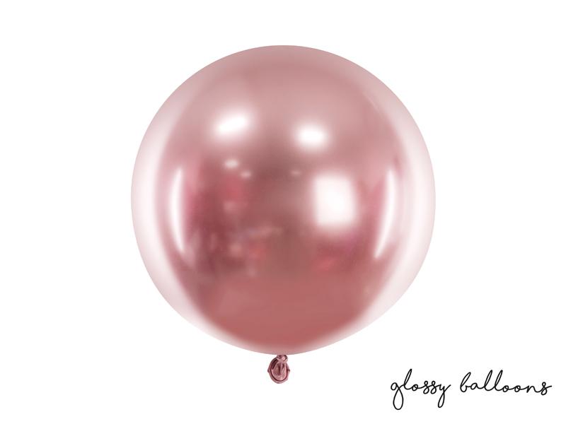 Ballonger chrome rosegull, 60 cm - 1 stk