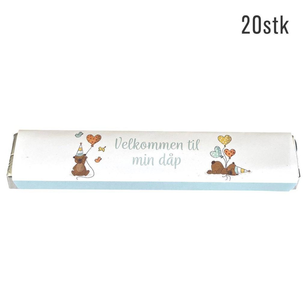 Kinder omslag, Dåp blå - 20 stk