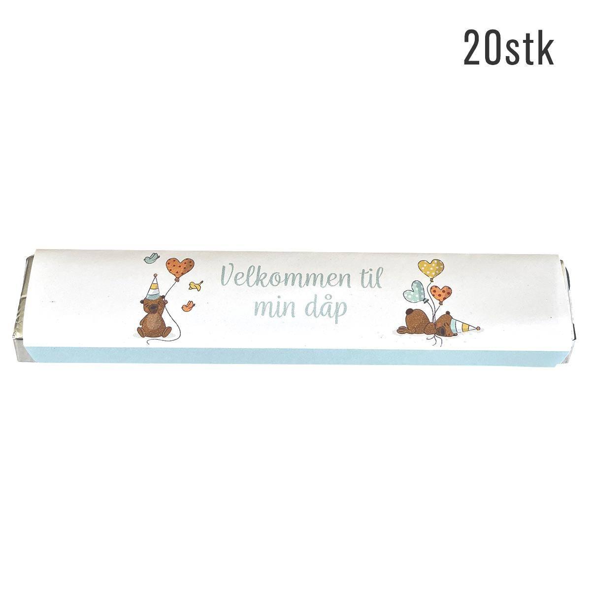 Kinder omslag, Dåp blå - 20 stk