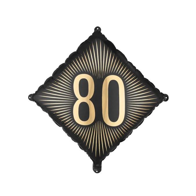 Folieballong diamant - 80 år