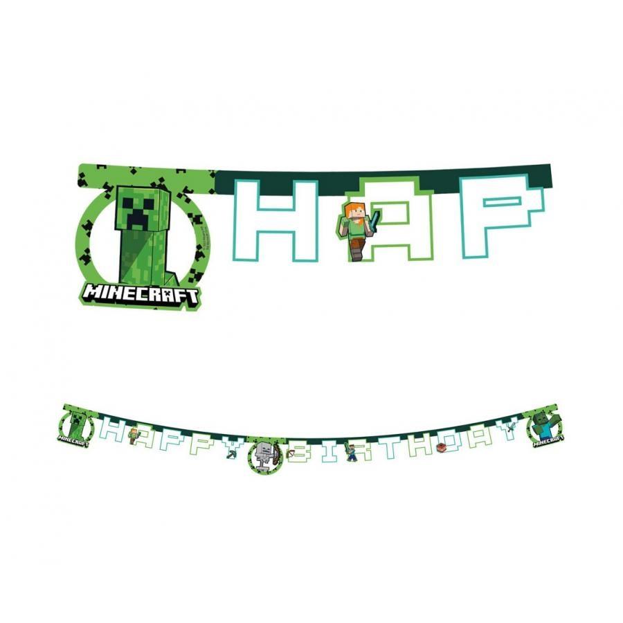 Bursdagsbanner, Minecraft - 2m