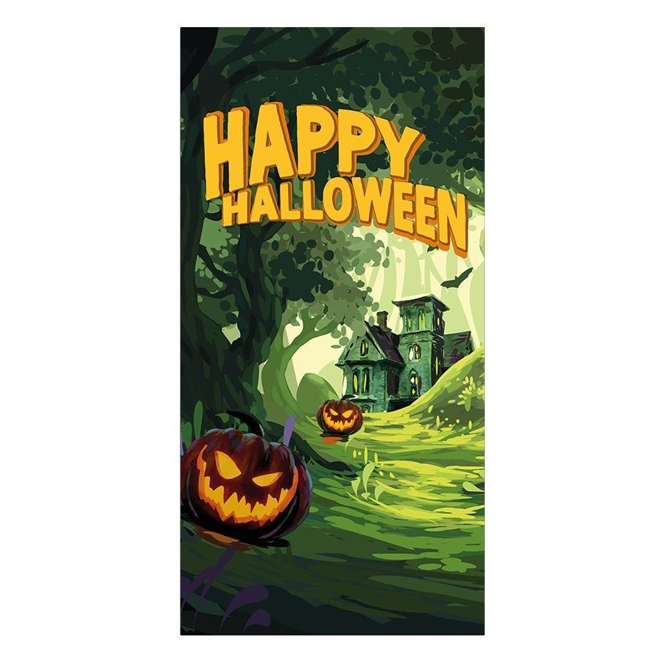 Hjemsøkt skog, bakgrunn Halloween - 180cm