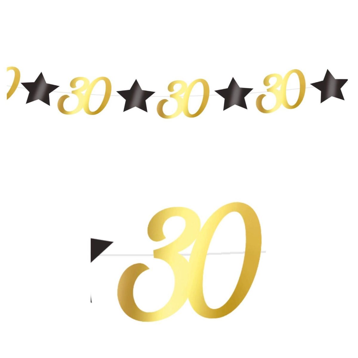 Banner gull og svart - 30år