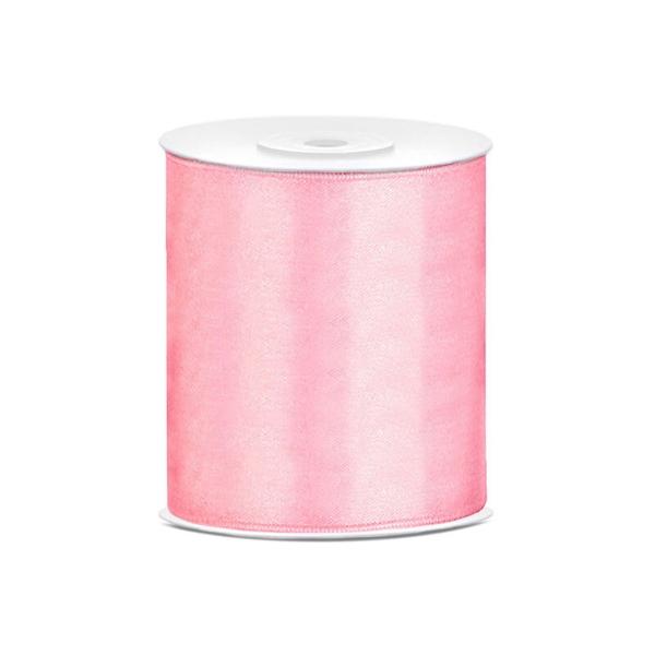 Silkebånd 100mm, lys rosa – 25 m