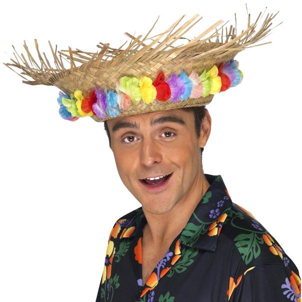 Hawaiihatt med blomster