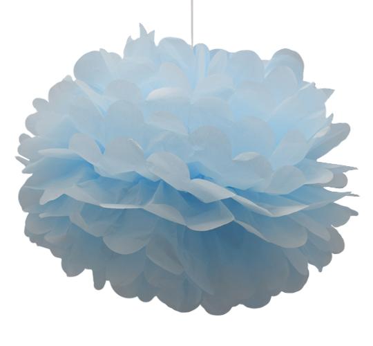 Pompom lys blå - 30 cm