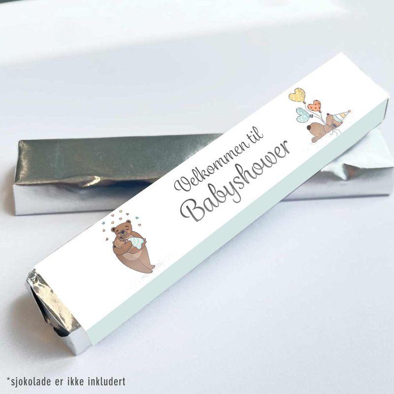 Kinder omslag, Babyshower, blå - 20 stk