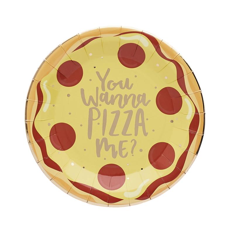 Papptallerkener, you wanna pizza me – 10 stk