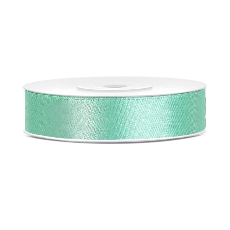Silkebånd 12mm, mint – 25 m