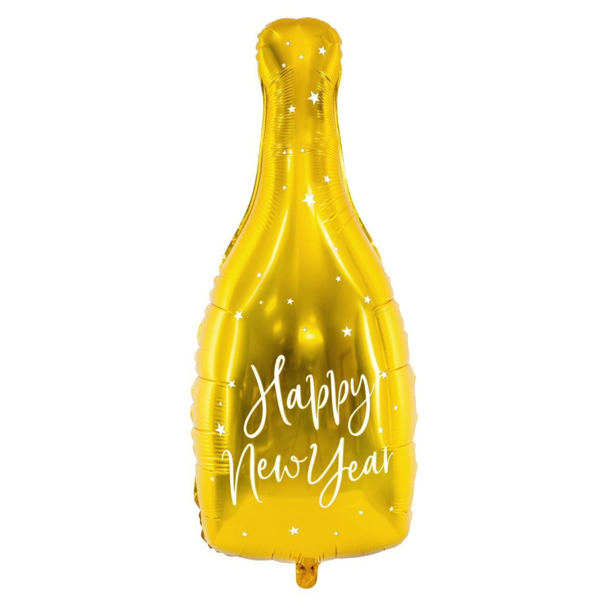 Folieballong gull - champagneflaske Happy New Year