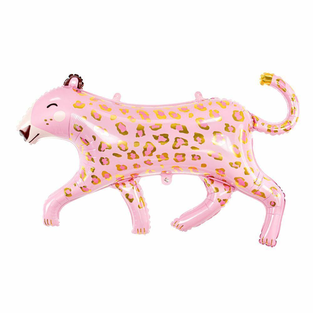 Folieballong - Rosa leopard