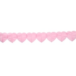 Girlander hjerter, lys rosa - 6 meter