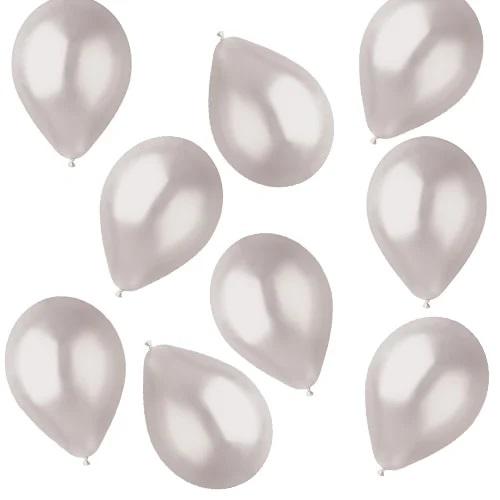 Ballonger perlemor hvit, 12 cm - 100 stk