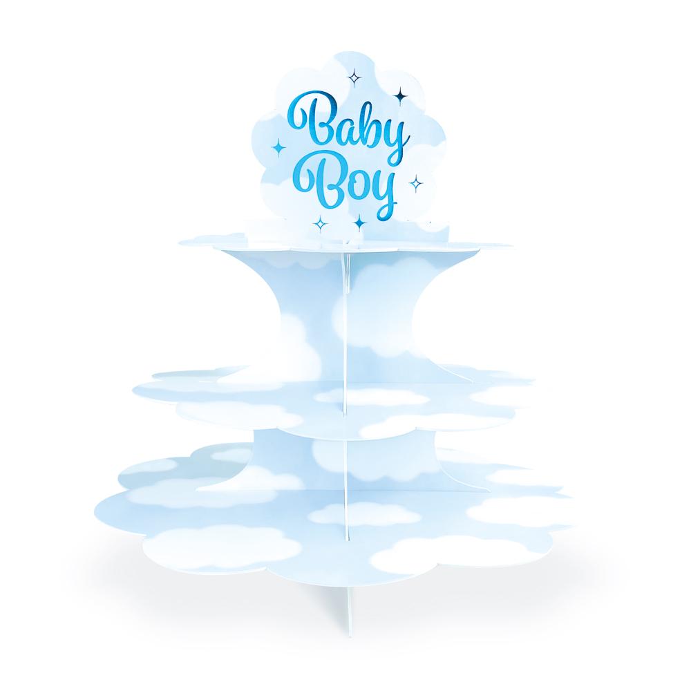 Snacks stativ 3 etasjer - Baby boy