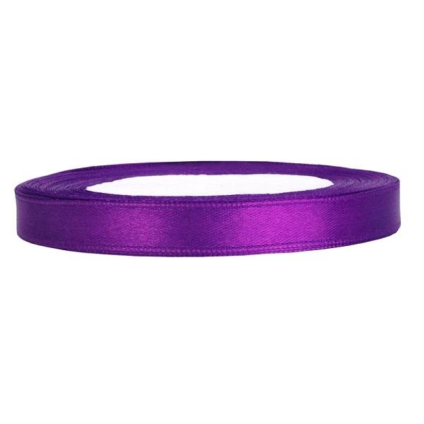 Silkebånd 6mm, mørk lilla – 25 m