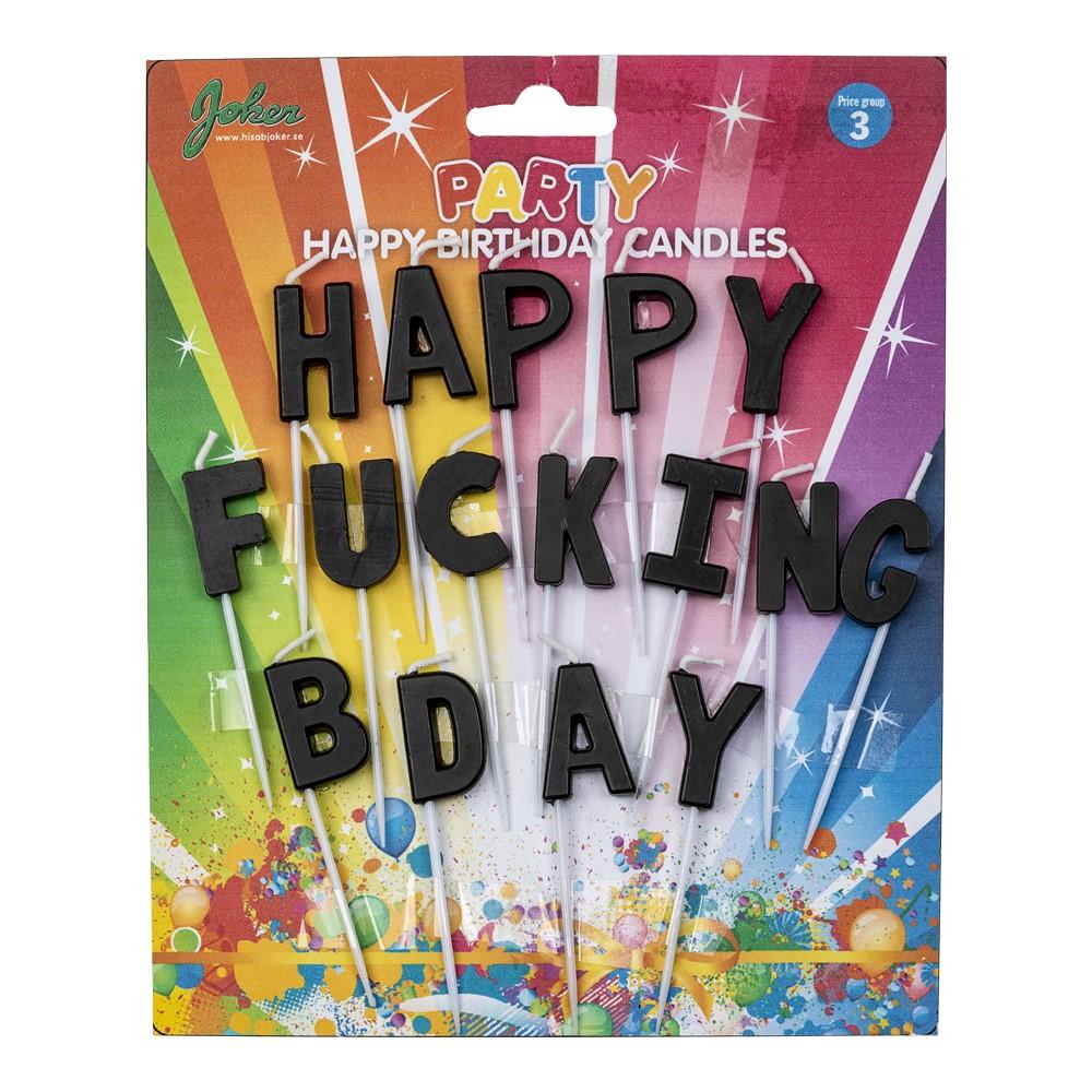 Kakelys bokstaver - Happy fucking bday