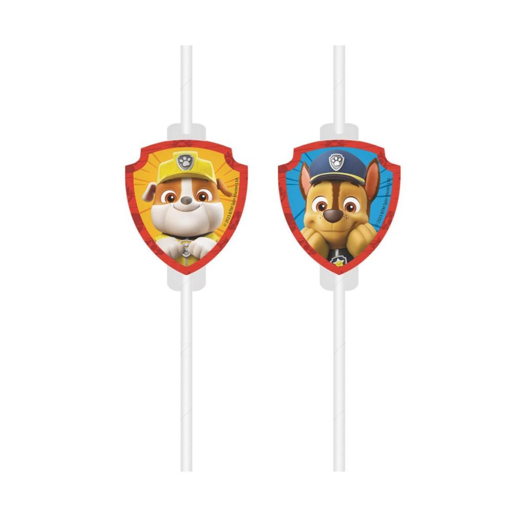 Papirsugerør, Paw Patrol - 4 stk