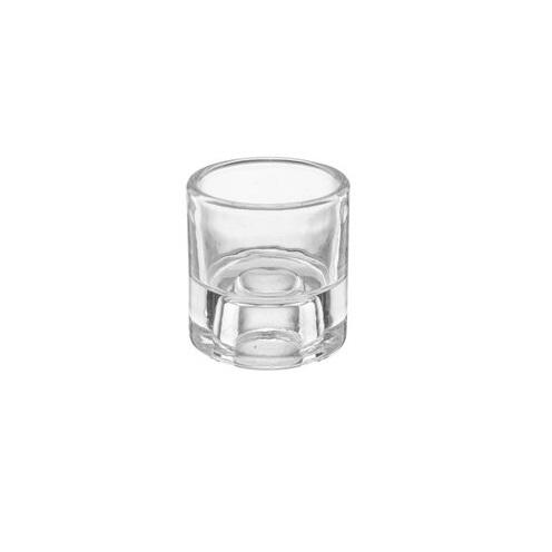 Lysestake glass til kronelys og telys, rund - Blank