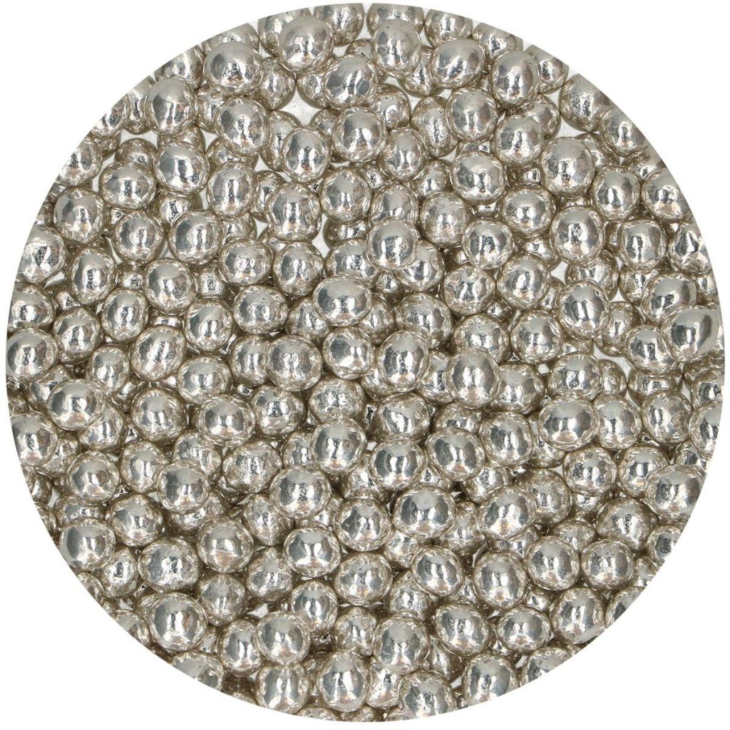 FunCakes Sjokoladekuler - Metallic sølv
