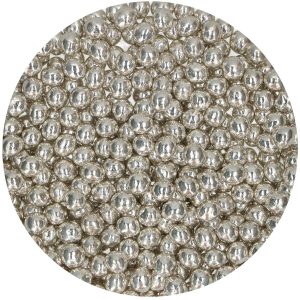 FunCakes Sjokoladekuler - Metallic sølv
