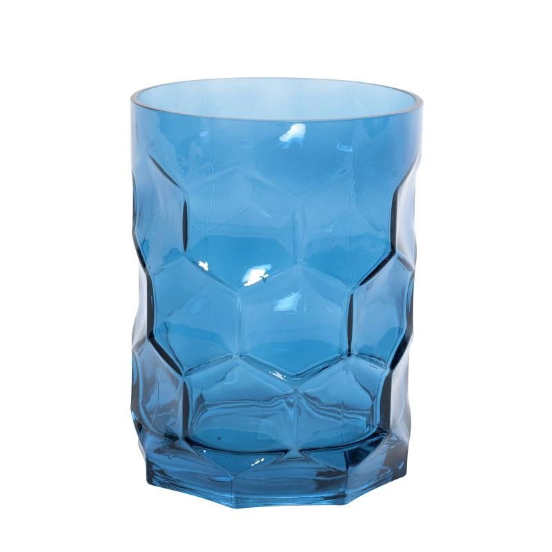 Glassvase blå - 20 cm