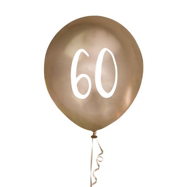 Ballonger metallic gull 60 - 5 stk