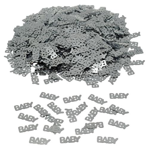 Bordkonfetti, Baby - metallic sølv