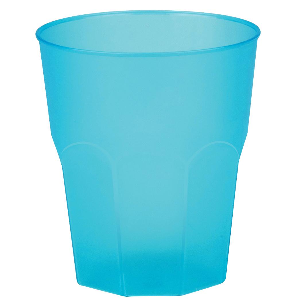 Gjenbruksbeger 20 stk, hardplast – Turkis