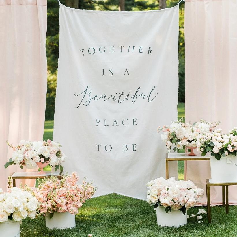 Lerretbanner stort - Together is a beautiful place