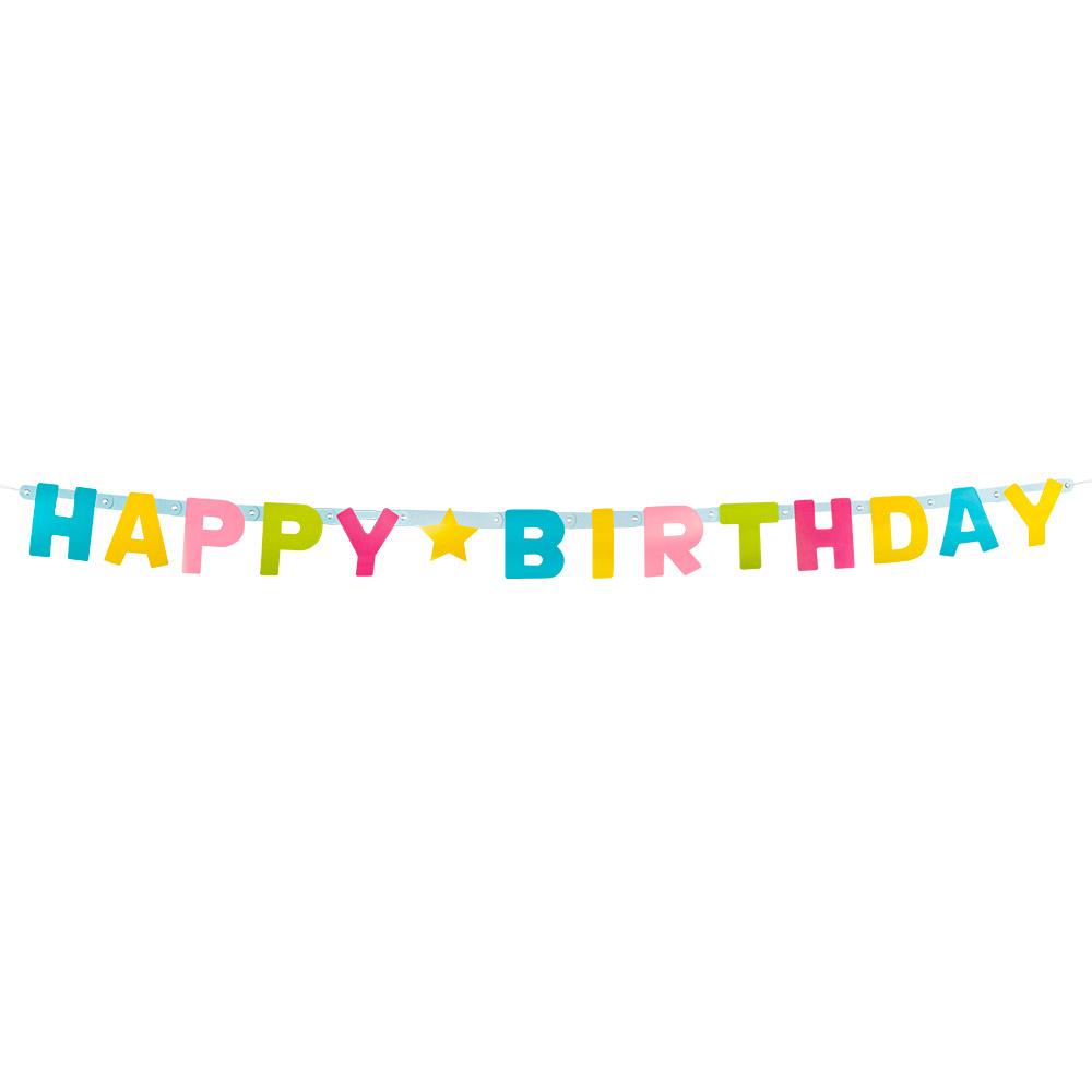 Banner, pastell - Happy birthday