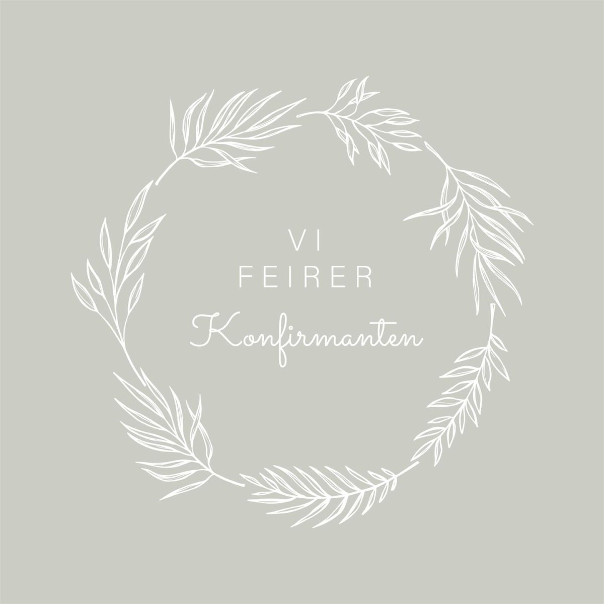 Servietter, Vi feirer konfirmanten, grønn – 20 stk