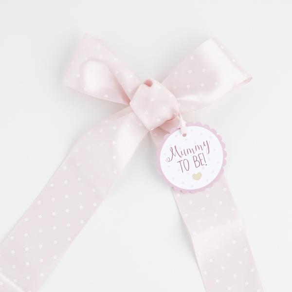 Silkebånd, rosa - Mummy to be
