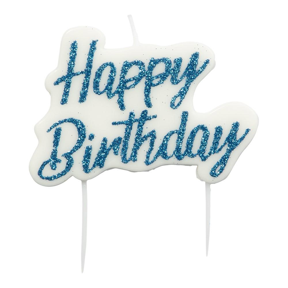 Kakelys, Happy birthday - Blå