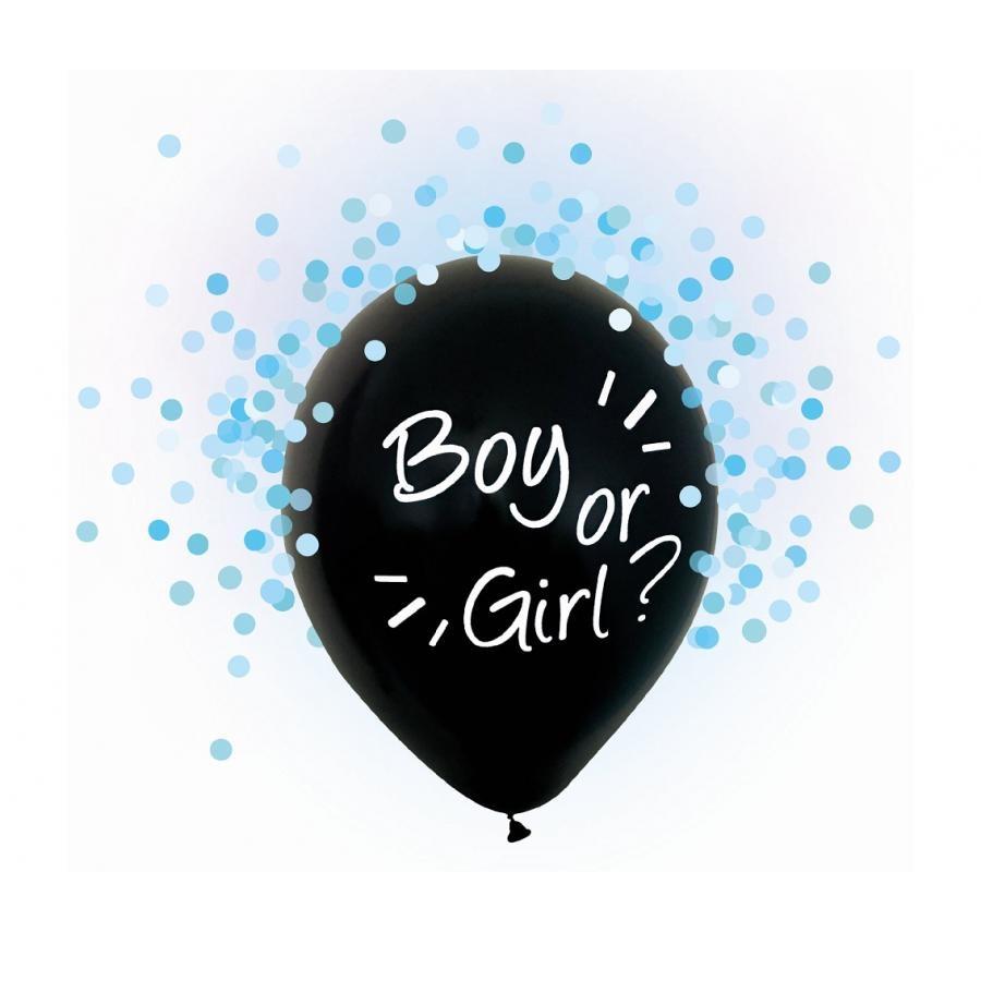 Gender Reveal ballonger, blå - 4 stk