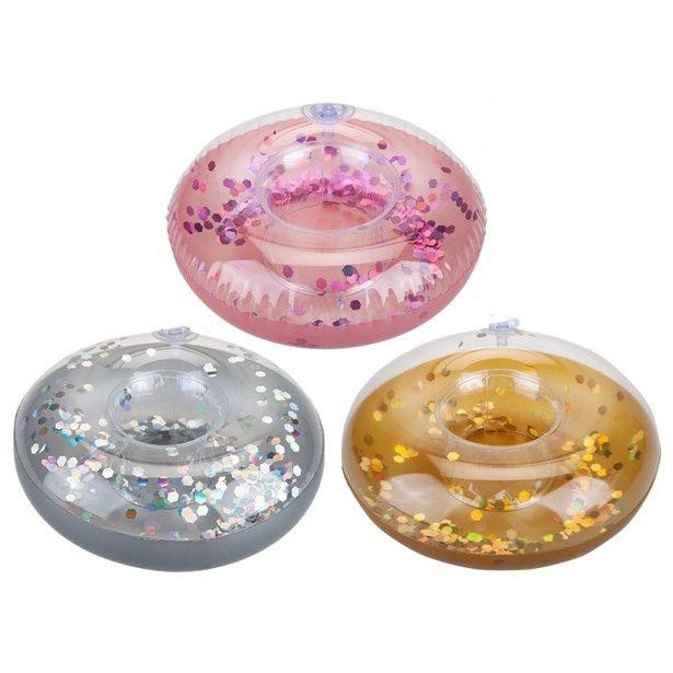 Koppholder - oppblåsbar med glitterfyll