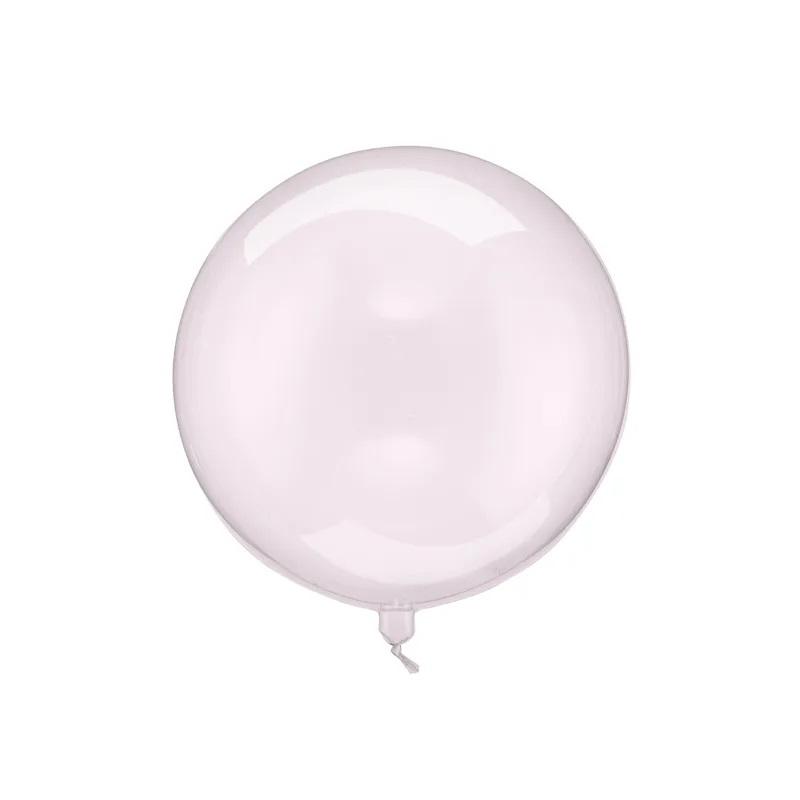 Bobleballong, gjennomsiktig rosa - 40 cm