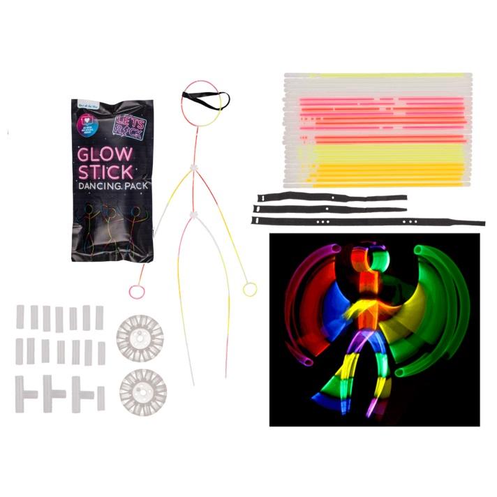 Glowstick dansepakke - 47 deler