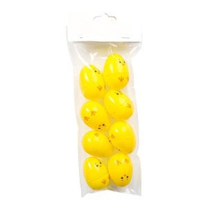 Egg til påskeeggjakt, små gule kyllinger - 8 stk