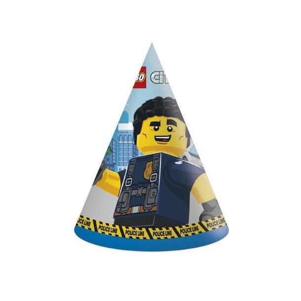 Partyhatter, Lego City - 6 stk