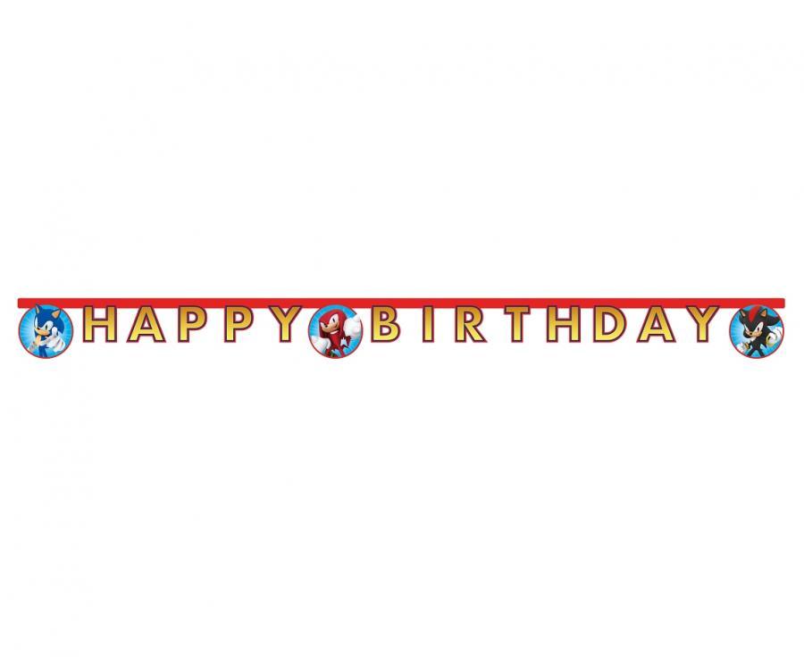 Bursdagsbanner, Sonic - 2m