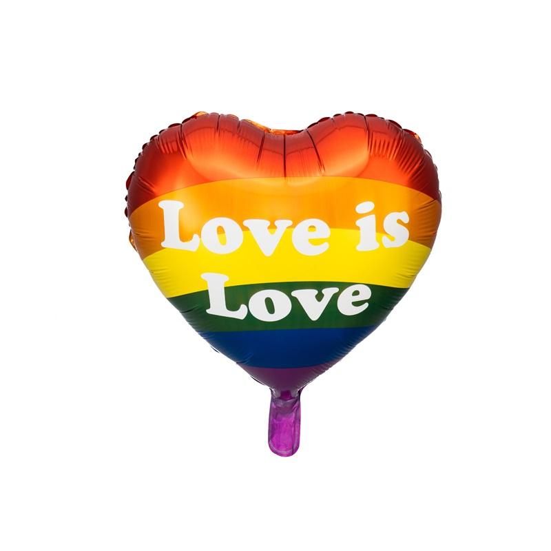 Folieballong hjerte - Love is Love