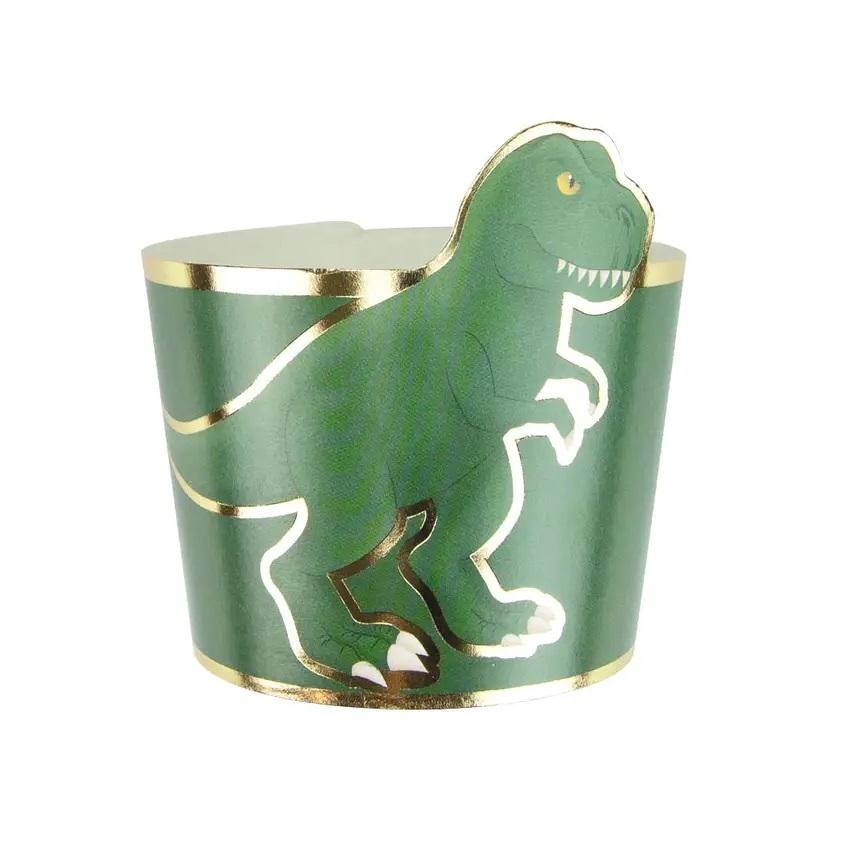 Snacksbeger rund, dinosaurer - 8 stk